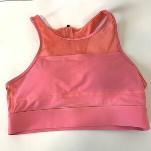 Zyia Active Womens Large All Star Pink Mesh Sports Bra Racer Back One More Rep